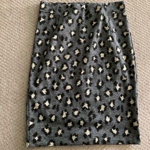 Loft leopard print skirt